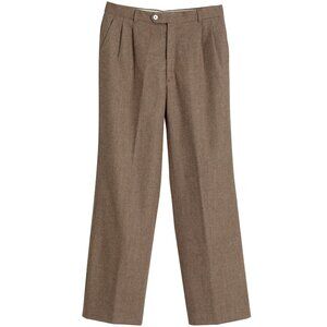 Sundazed (Italy) Mid-Century, Wool, Micro-Houndstooth, Wide Leg